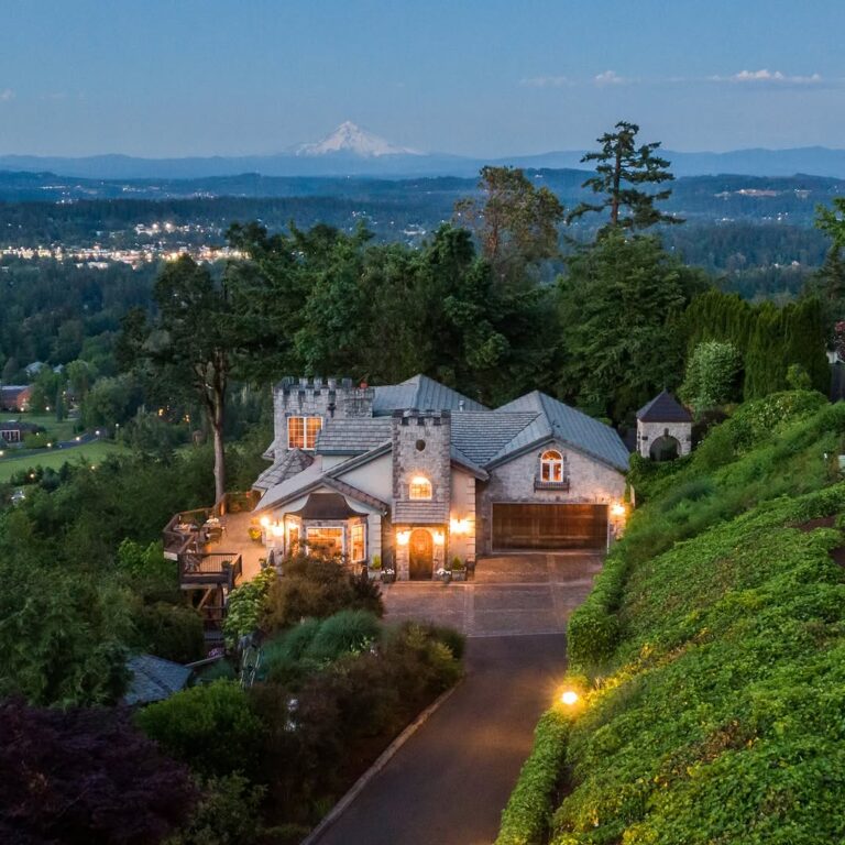 A Majestic Castle Home in Lake Oswego